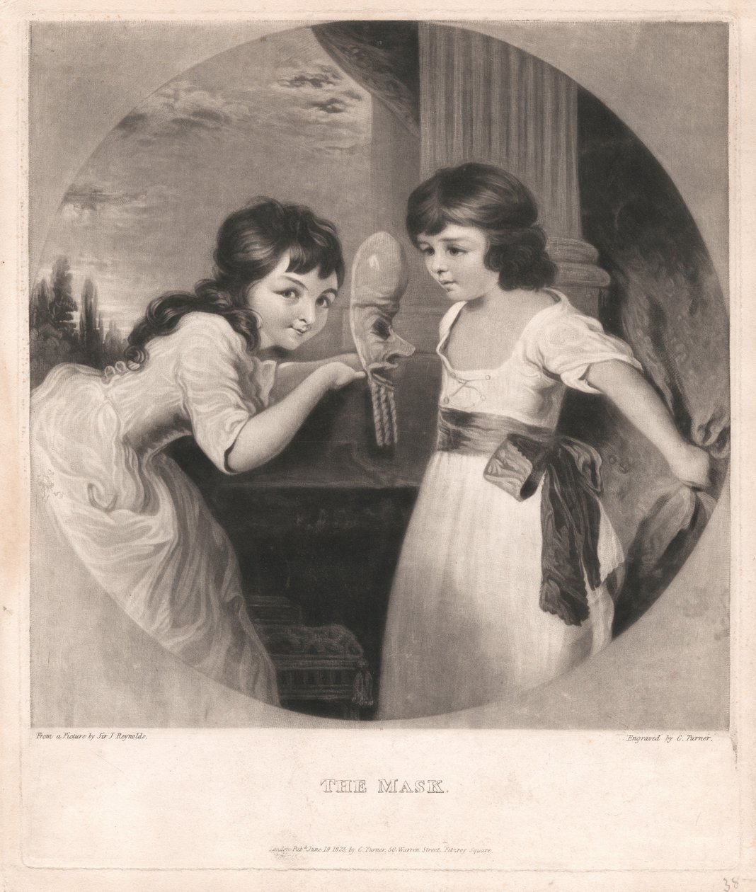 Panie Charlotte i Anne Spencer: „Maska” autorstwa Charles Turner