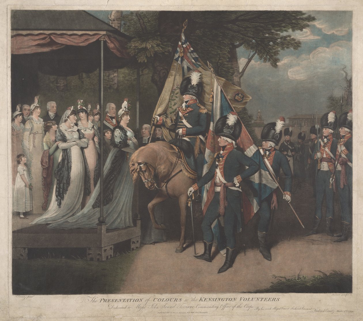 Wręczenie sztandarów ochotnikom z Kensington autorstwa Charles Turner