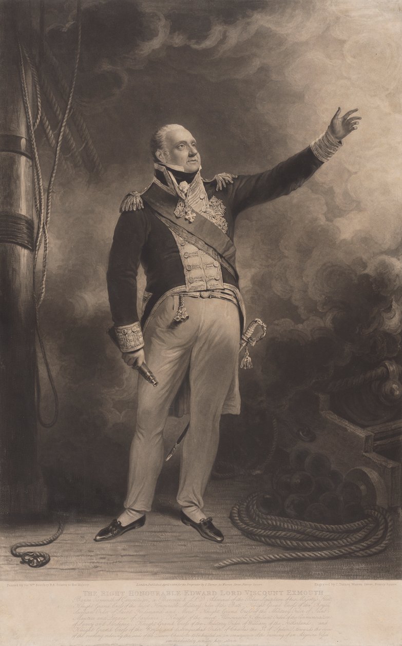 Wielce Czcigodny Edward Lord Viscount Exmouth autorstwa Charles Turner