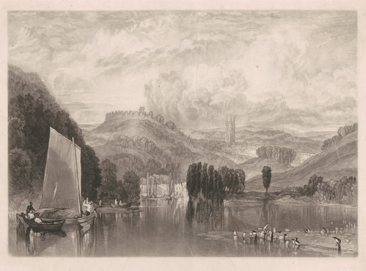 Totnes, nad rzeką Dart autorstwa Charles Turner