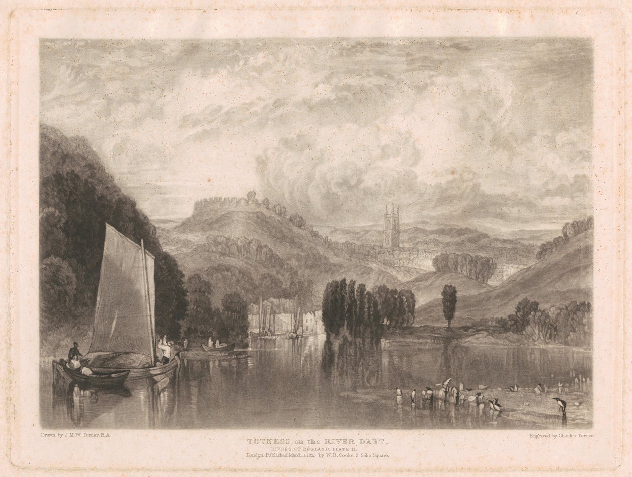 Totnes, nad rzeką Dart autorstwa Charles Turner