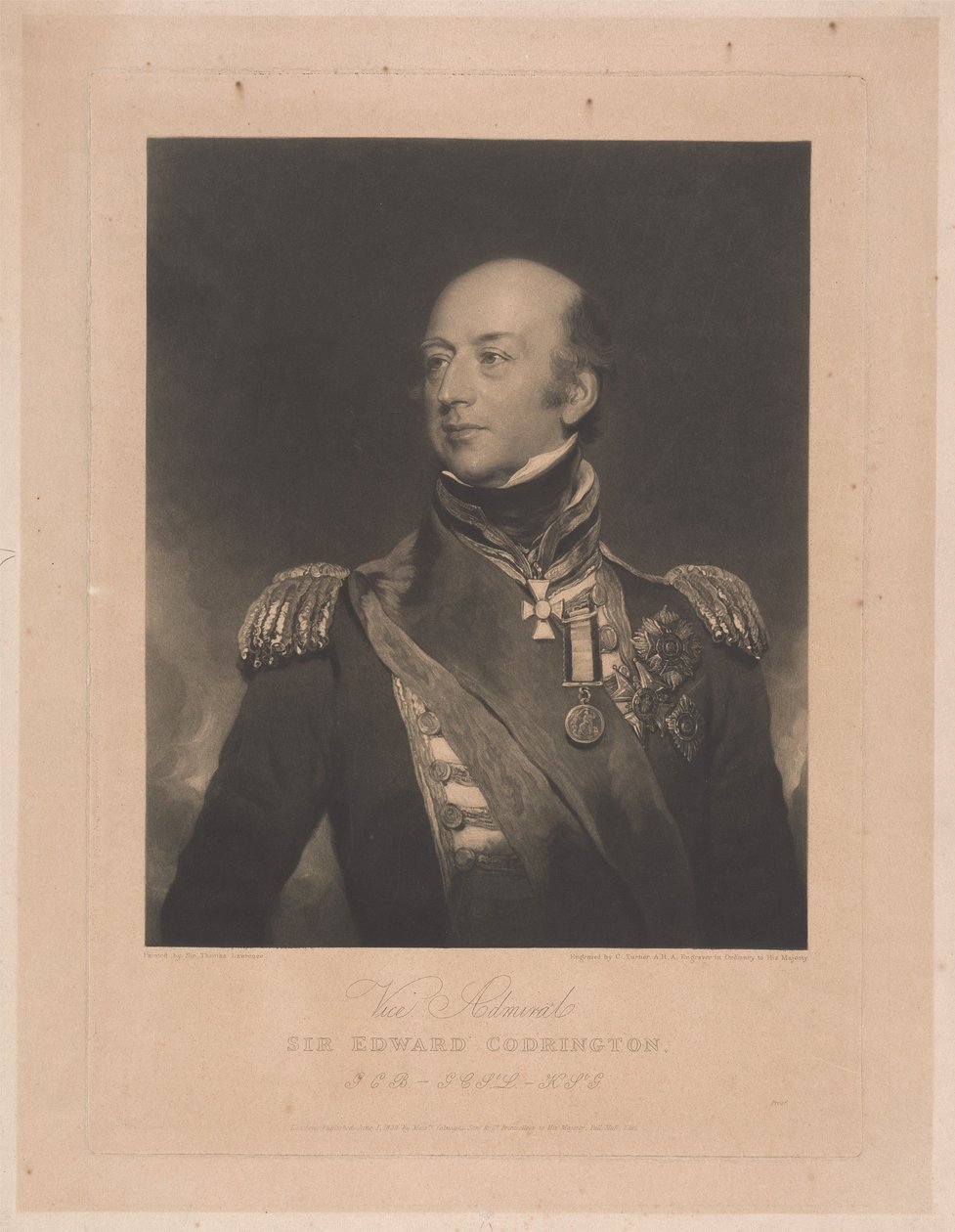 Wiceadmirał Sir Edward Codrington, GCB autorstwa Charles Turner