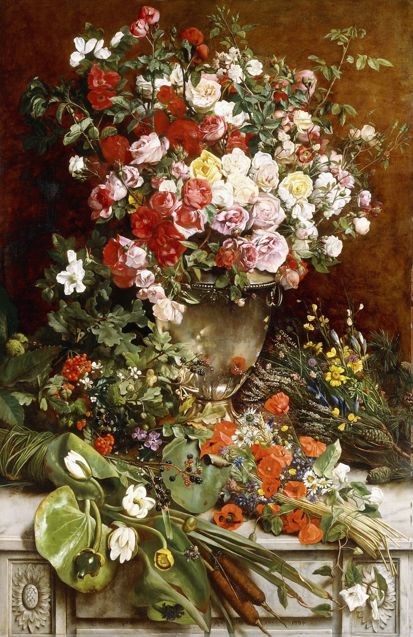 Hołd Królowej Kwiatów, 1884 autorstwa Charles Verlat