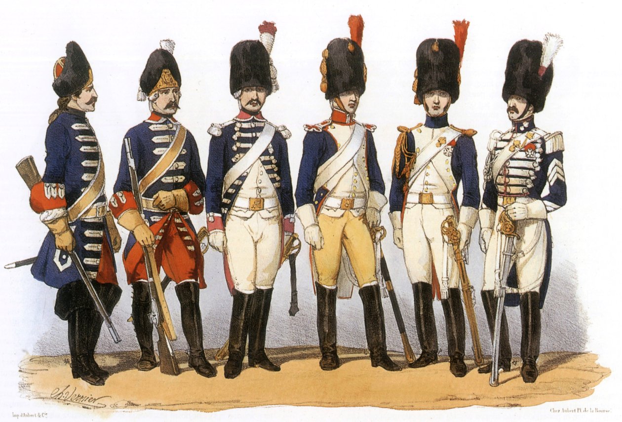 Mundury w armii francuskiej: Grenadierzy Konni autorstwa Charles Vernier