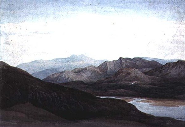Na rzece Mawddach, Merionethshire, Cader Idris w oddali autorstwa Charles Vincent Barber