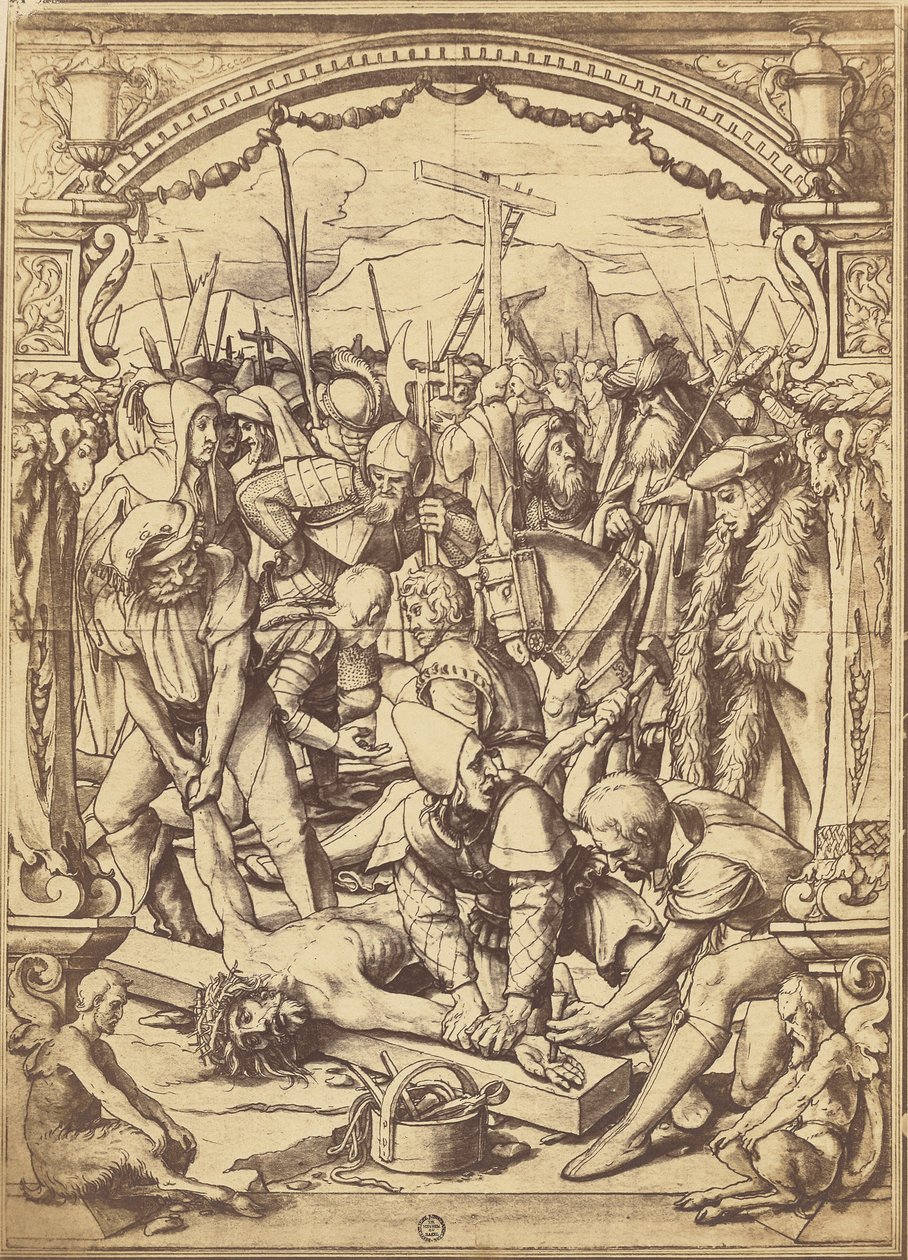 Chrystus jest przybity do krzyża autorstwa Charles Von Bouell