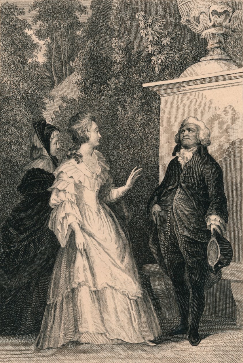Królowa Maria Antonina i Mirabeau, c1832. autorstwa Charles W. Sharpe