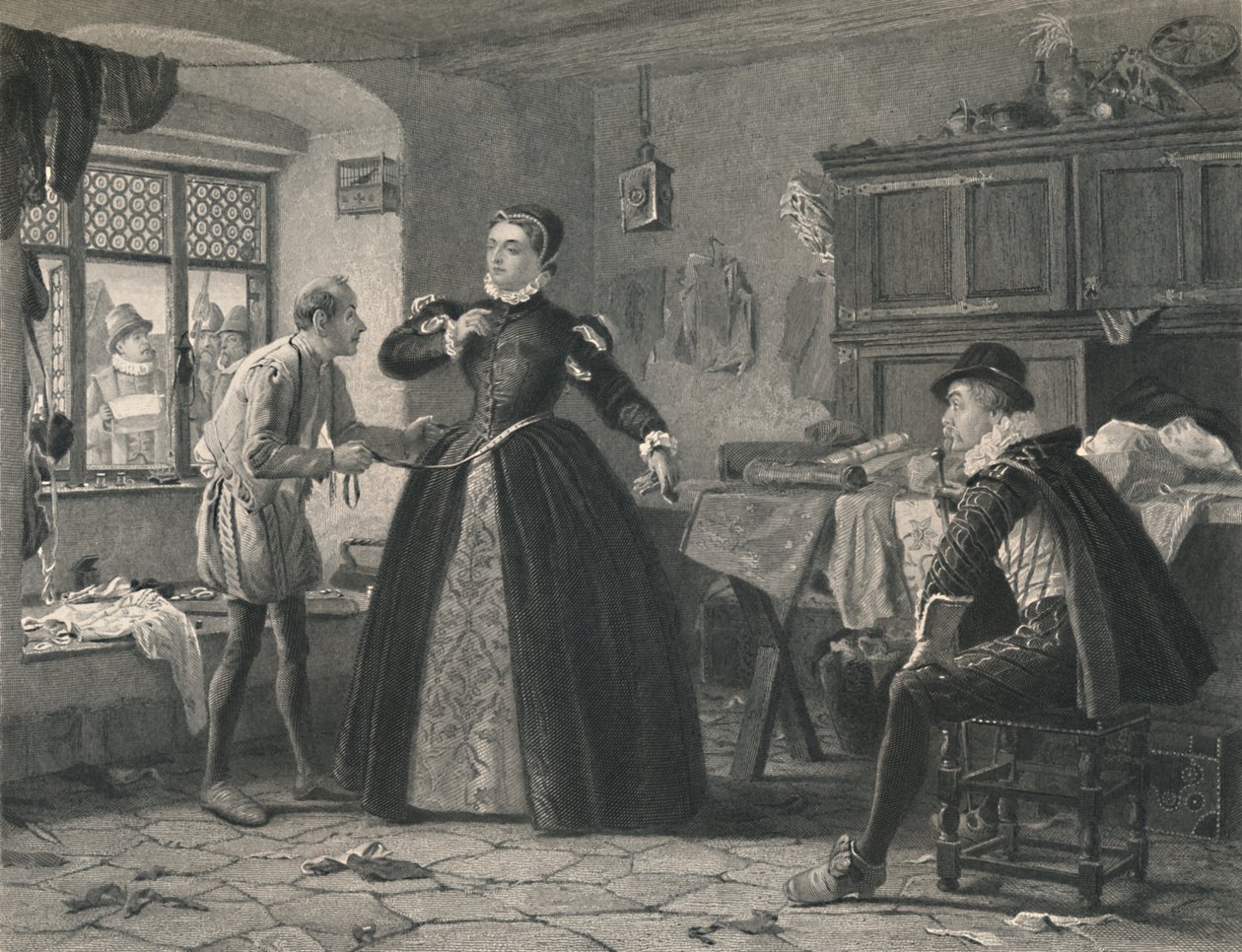 Ladys krawiec król Henryk IV - druga część, c1870 autorstwa Charles W. Sharpe