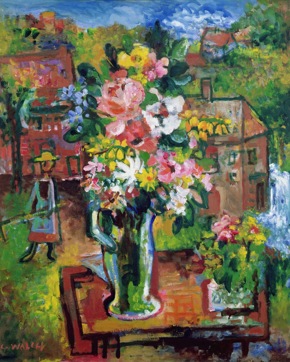 Mały ogród (olej na płótnie) autorstwa Charles Walch