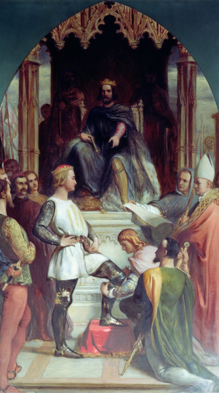 Edward Czarny Książę (1330-76) autorstwa Charles West Cope