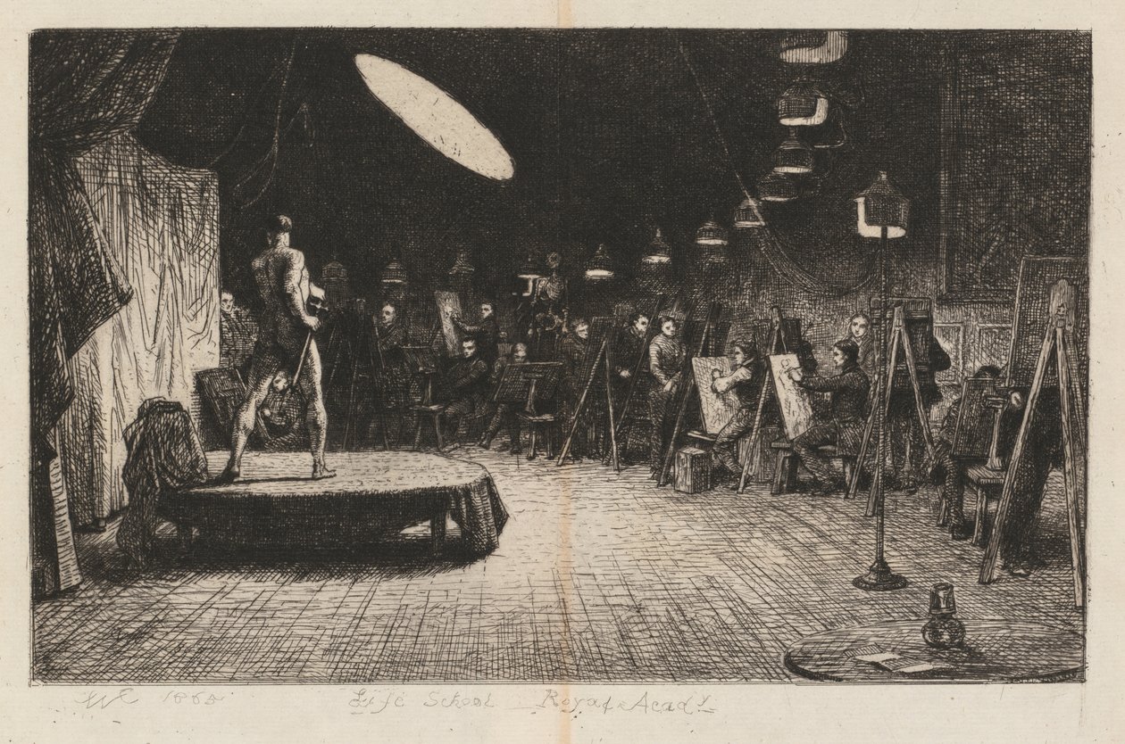 Szkoła życia Royal Academy, 1865. autorstwa Charles West Cope