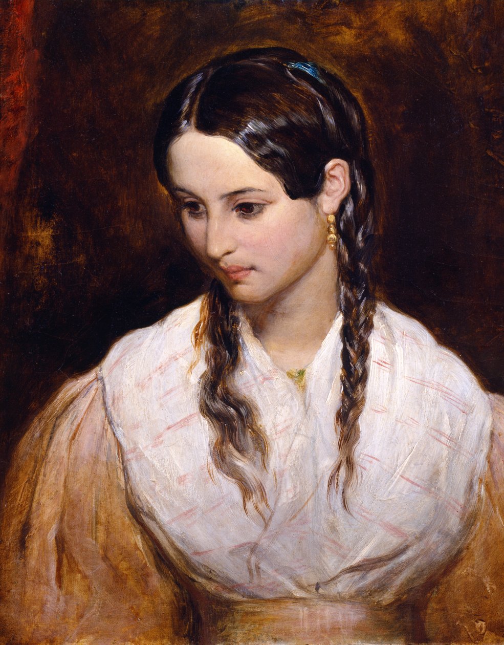 Córka karczmarza (olej na płótnie) (patrz także 149133) autorstwa Charles West Cope