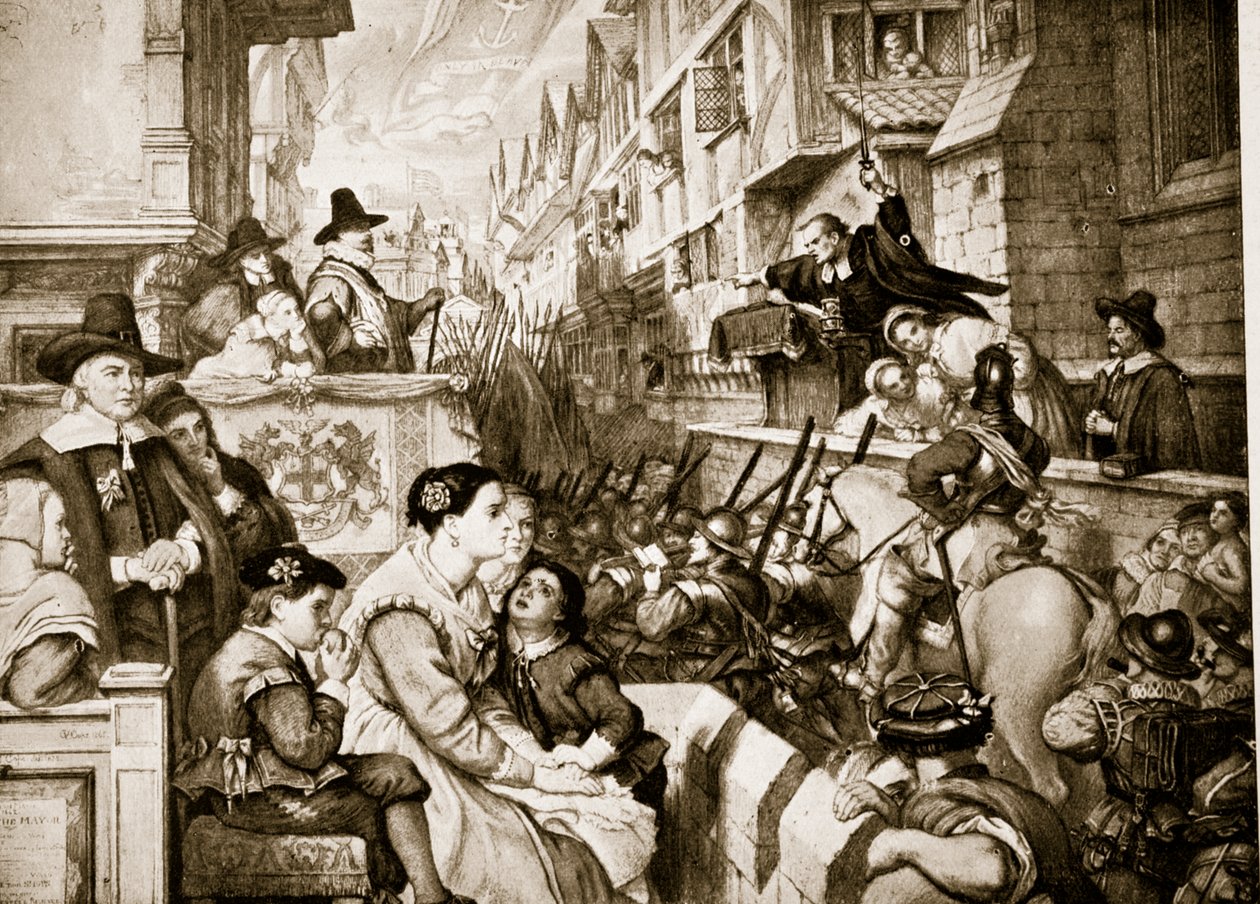 Wstęgi opuszczają Londyn, ilustracja z „Hutchinson