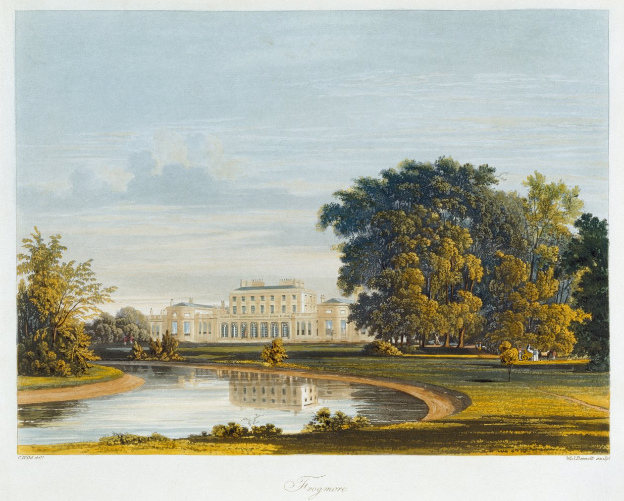 Frogmore, z Historii rezydencji królewskich, ryt. William James Bennett (1787-1844), William Henry Pyne (1769-1843), 1819 autorstwa Charles Wild