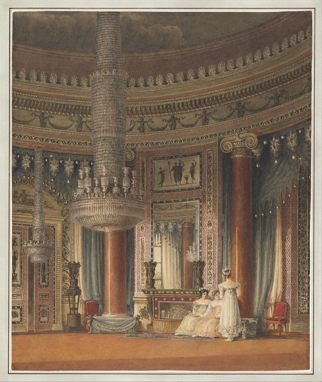 Okrągła jadalnia w Carlton House, Londyn autorstwa Charles Wild