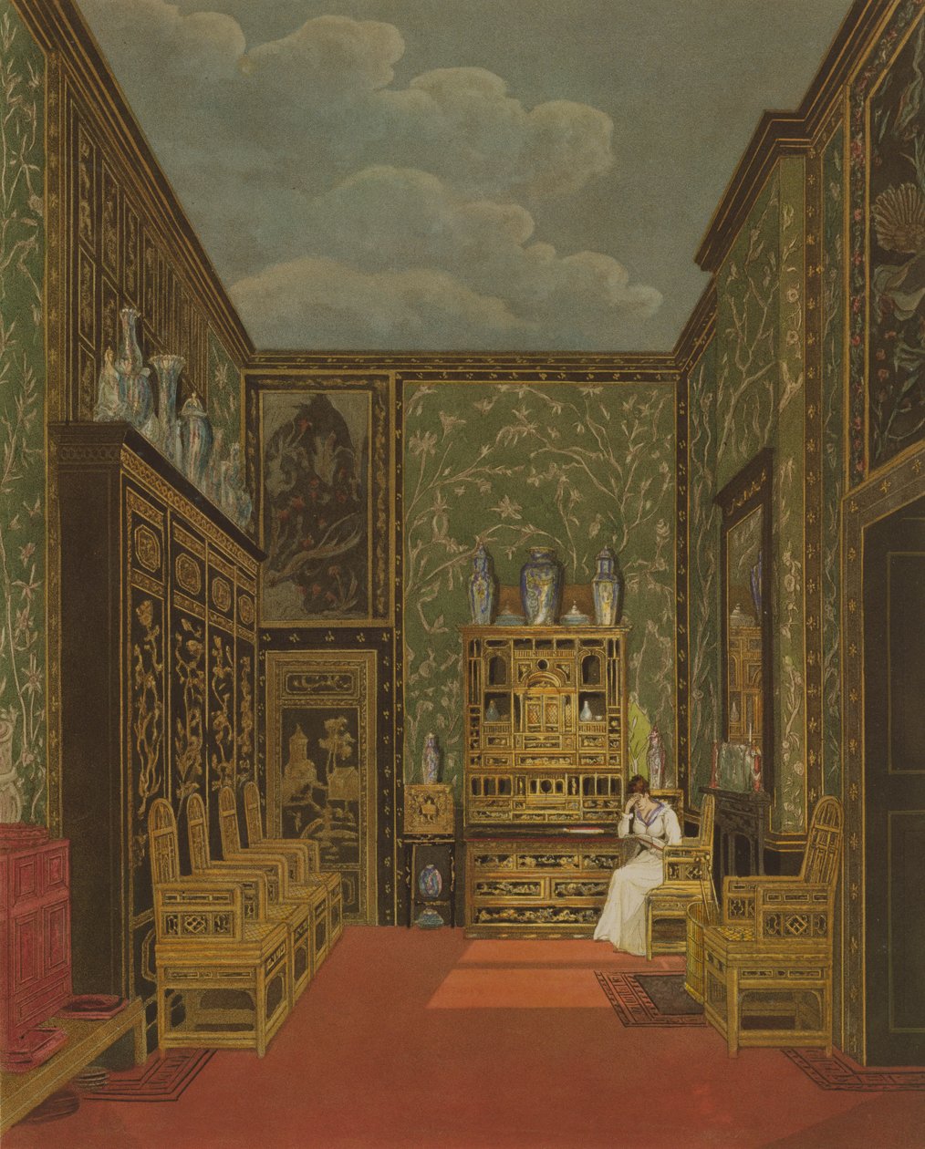 The Green Closet at Frogmore z „Historii rezydencji królewskich” Pyne