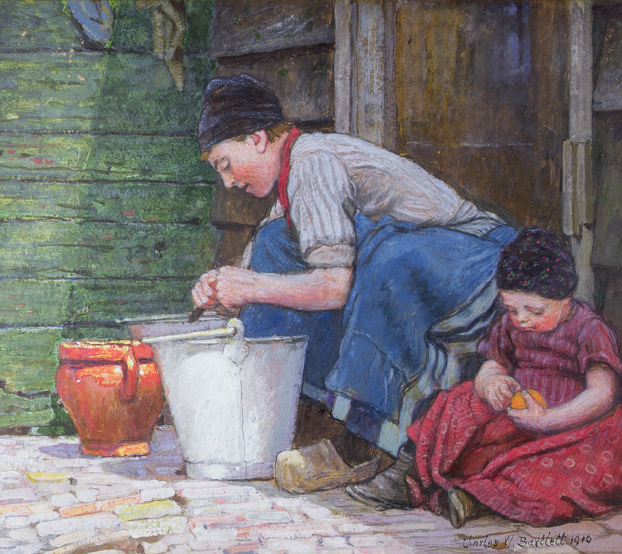 Słoneczny zakątek w Holandii autorstwa Charles William Bartlett