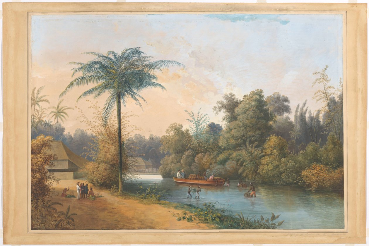 Wodospad w Tjiroek Betong Java autorstwa Charles William Meredith van de Velde