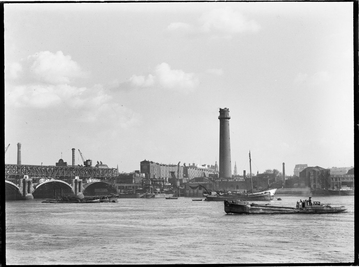 Shot Tower and Lead Works, Belvedere Road, Lambeth, Greater London Authority, 1936. autorstwa Charles William Prickett