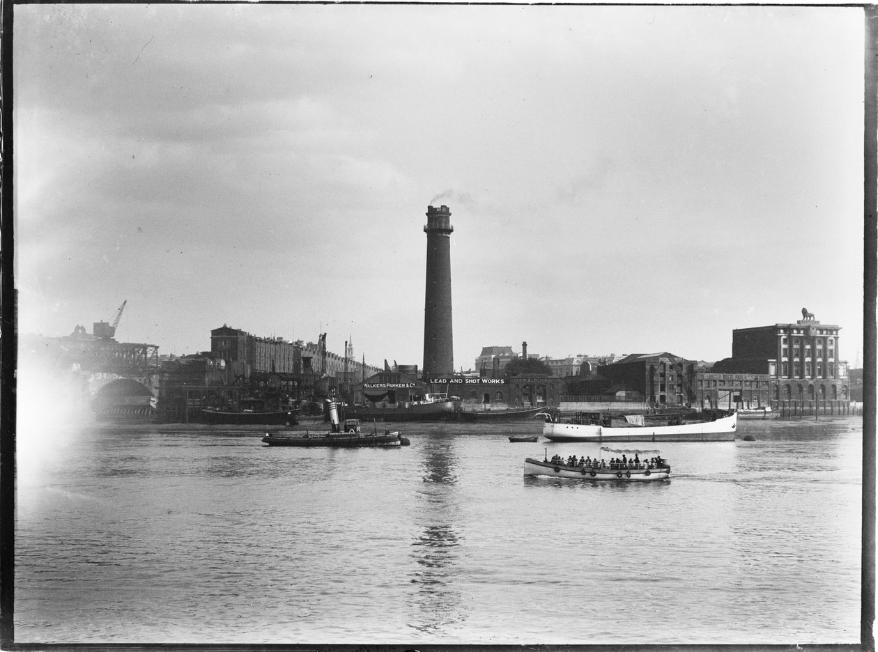 Shot Tower and Lead Works, Belvedere Road, Lambeth, Greater London Authority, 1936. autorstwa Charles William Prickett