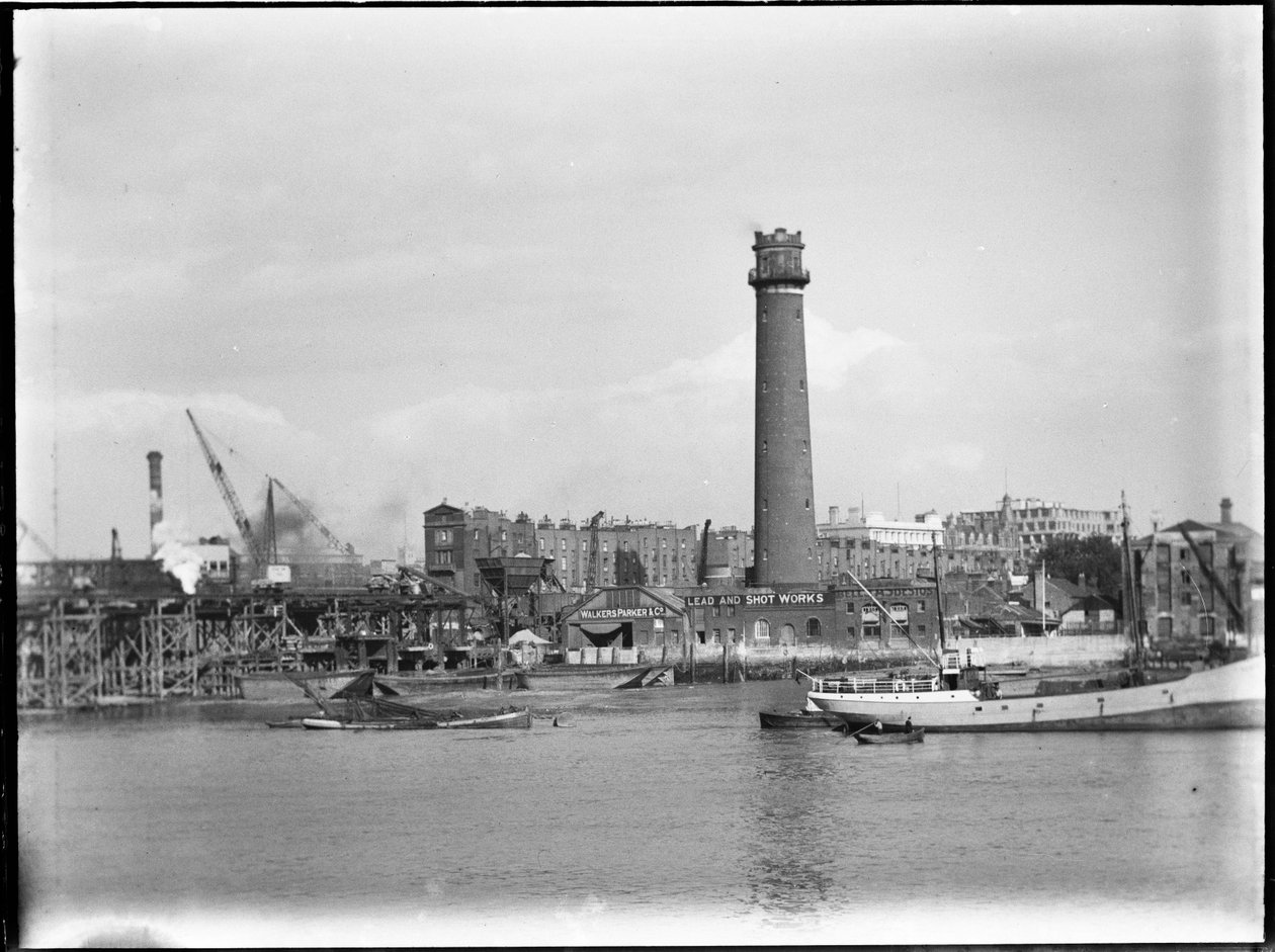 Shot Tower and Lead Works, Belvedere Road, Lambeth, Greater London Authority, 1936. autorstwa Charles William Prickett