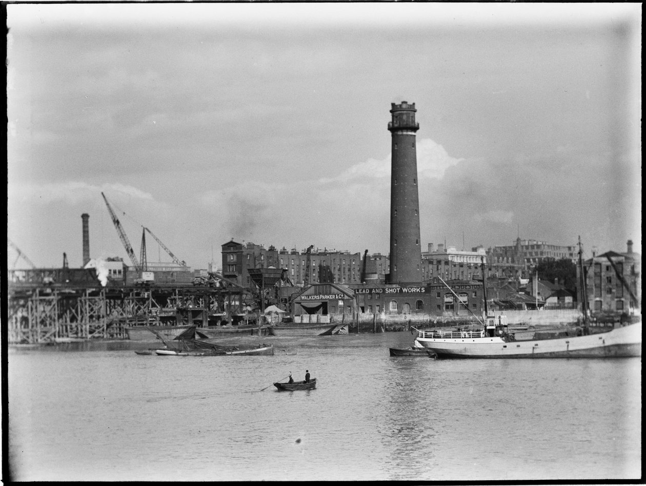 Shot Tower and Lead Works, Belvedere Road, Lambeth, Greater London Authority, 1936. autorstwa Charles William Prickett