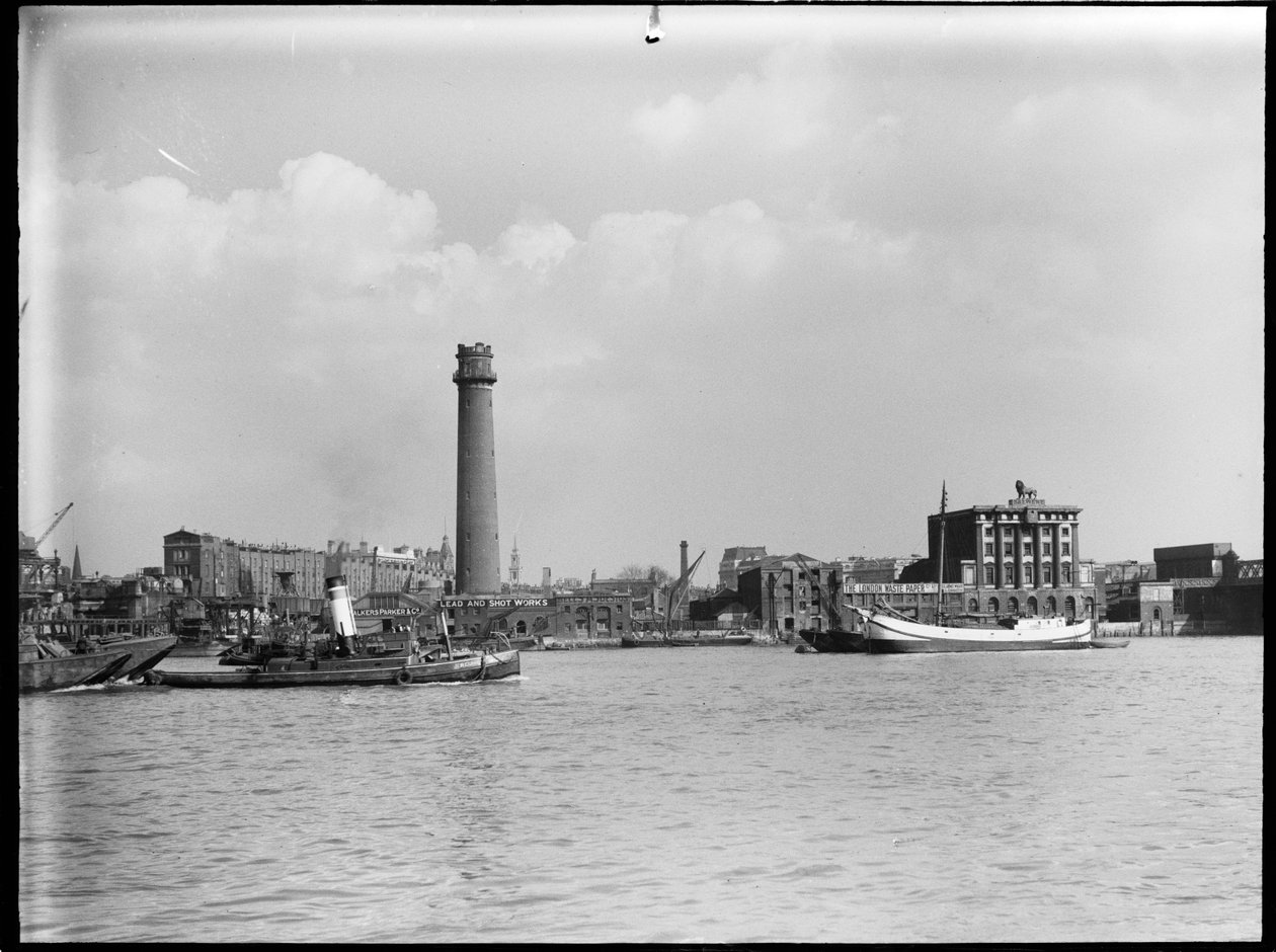 Shot Tower and Lead Works, Belvedere Road, Lambeth, Greater London Authority, 1936. autorstwa Charles William Prickett