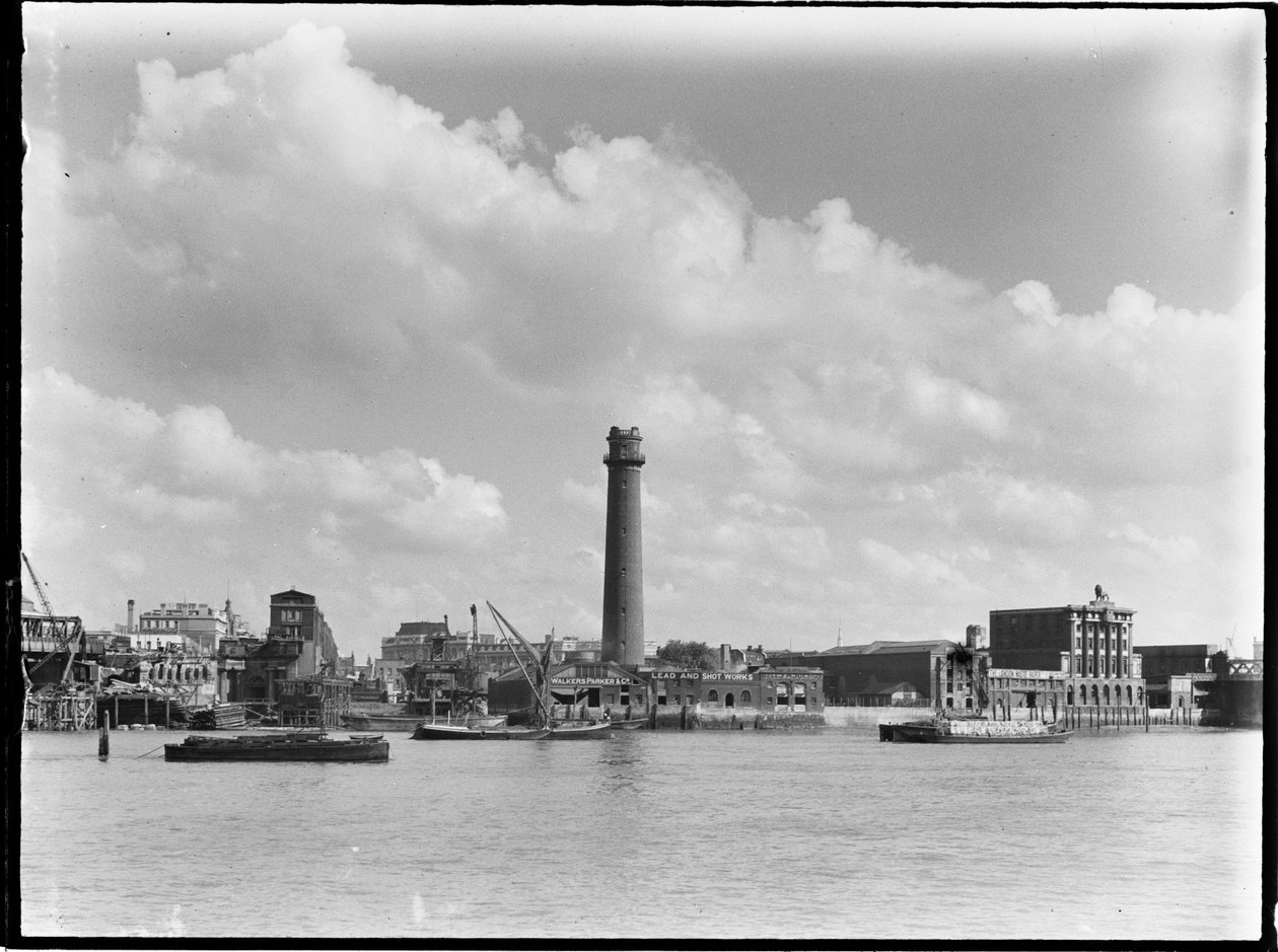 Shot Tower and Lead Works, Belvedere Road, Lambeth, Greater London Authority, 1936. autorstwa Charles William Prickett