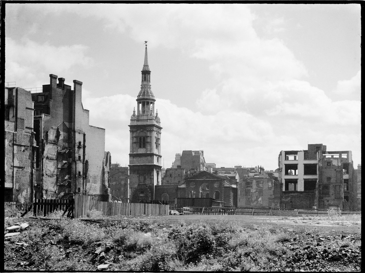Kościół St Mary-le-Bow, Cheapside, City and County of the City of London, GLA, 1941-1945. autorstwa Charles William Prickett