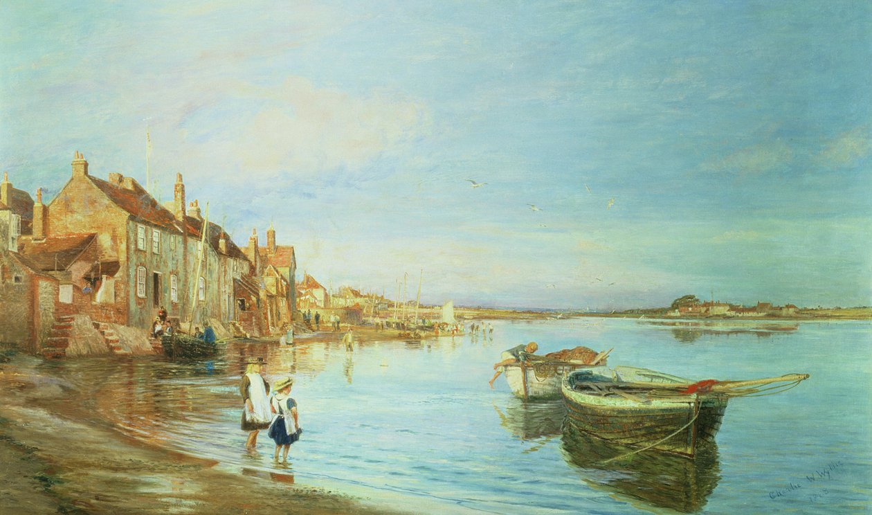 Wszystko w letni dzień, w Bosham, Sussex, 1888 autorstwa Charles William Wyllie