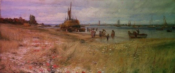 Scena przybrzeżna autorstwa Charles William Wyllie