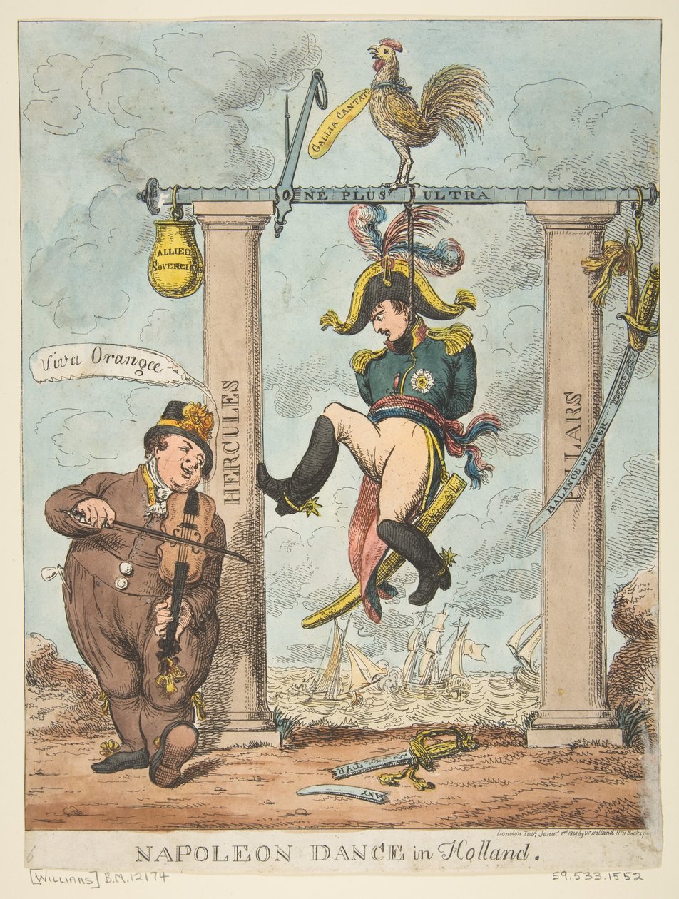 Taniec Napoleona w Holandii, 1 stycznia 1814 autorstwa Charles Williams