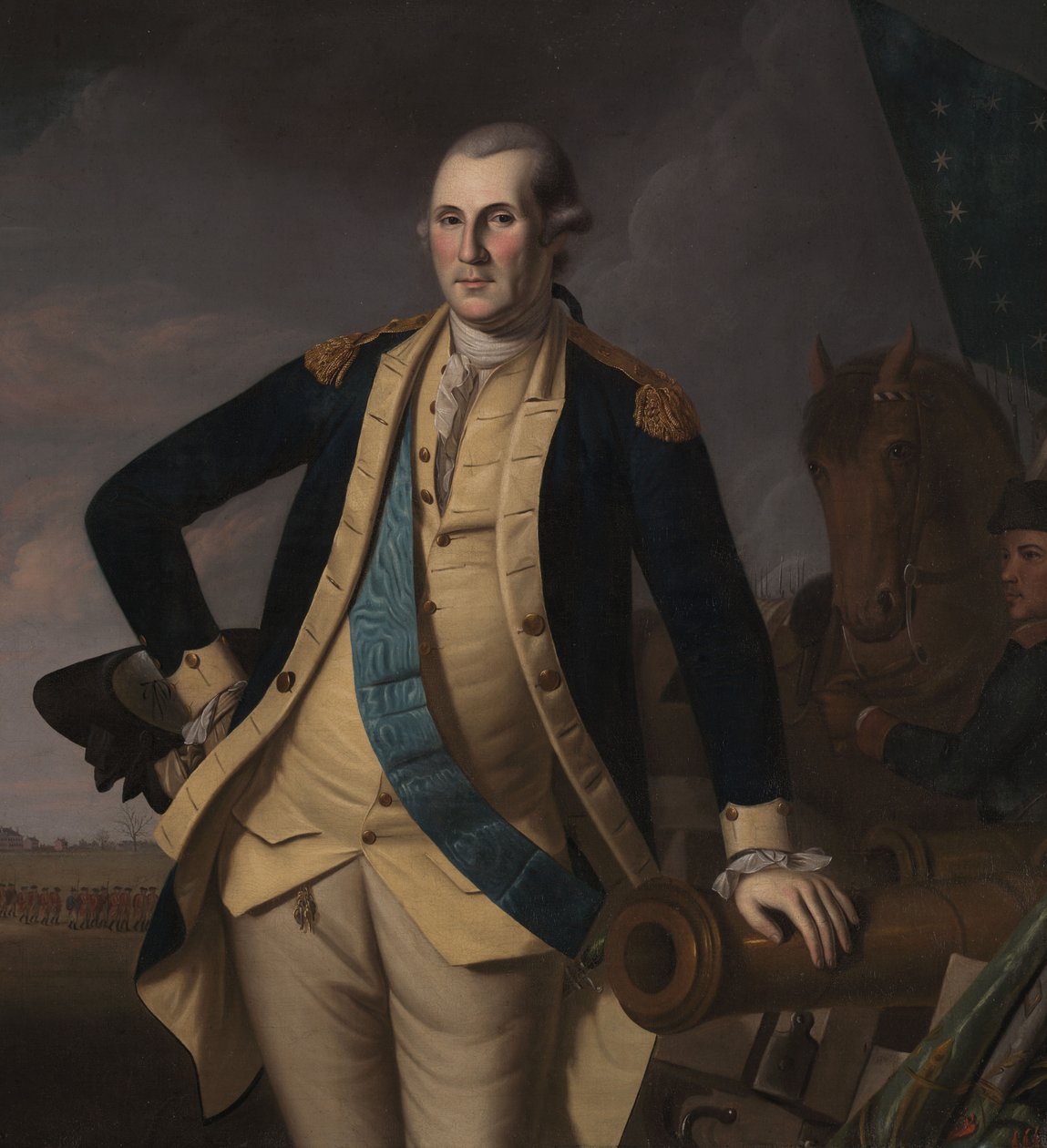 Jerzy Waszyngton w bitwie pod Princeton, c.1779 (olej na płótnie) autorstwa Charles Willson (and workshop) Peale