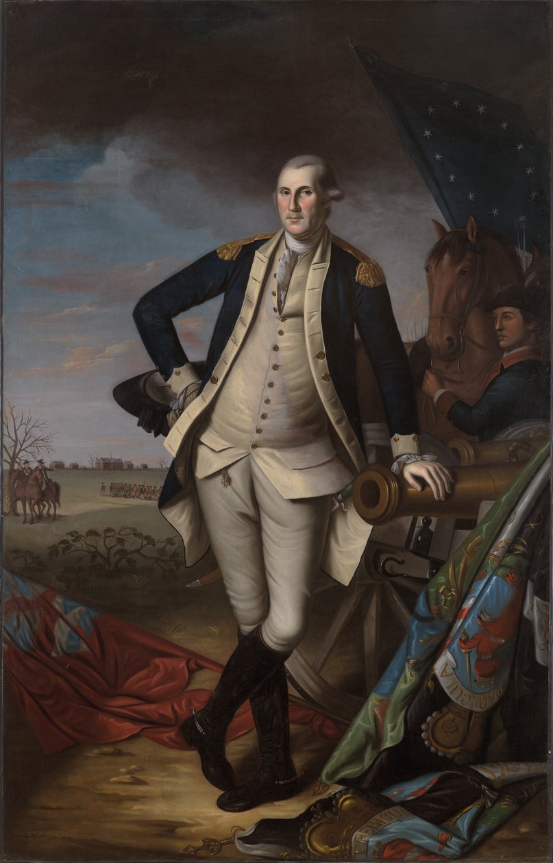 George Washington w bitwie pod Princeton autorstwa Charles Willson Peale