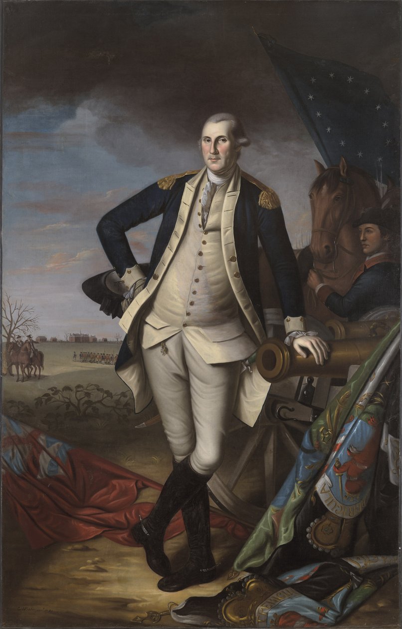 Jerzy Waszyngton w bitwie pod Princeton, 1781 r autorstwa Charles Willson Peale