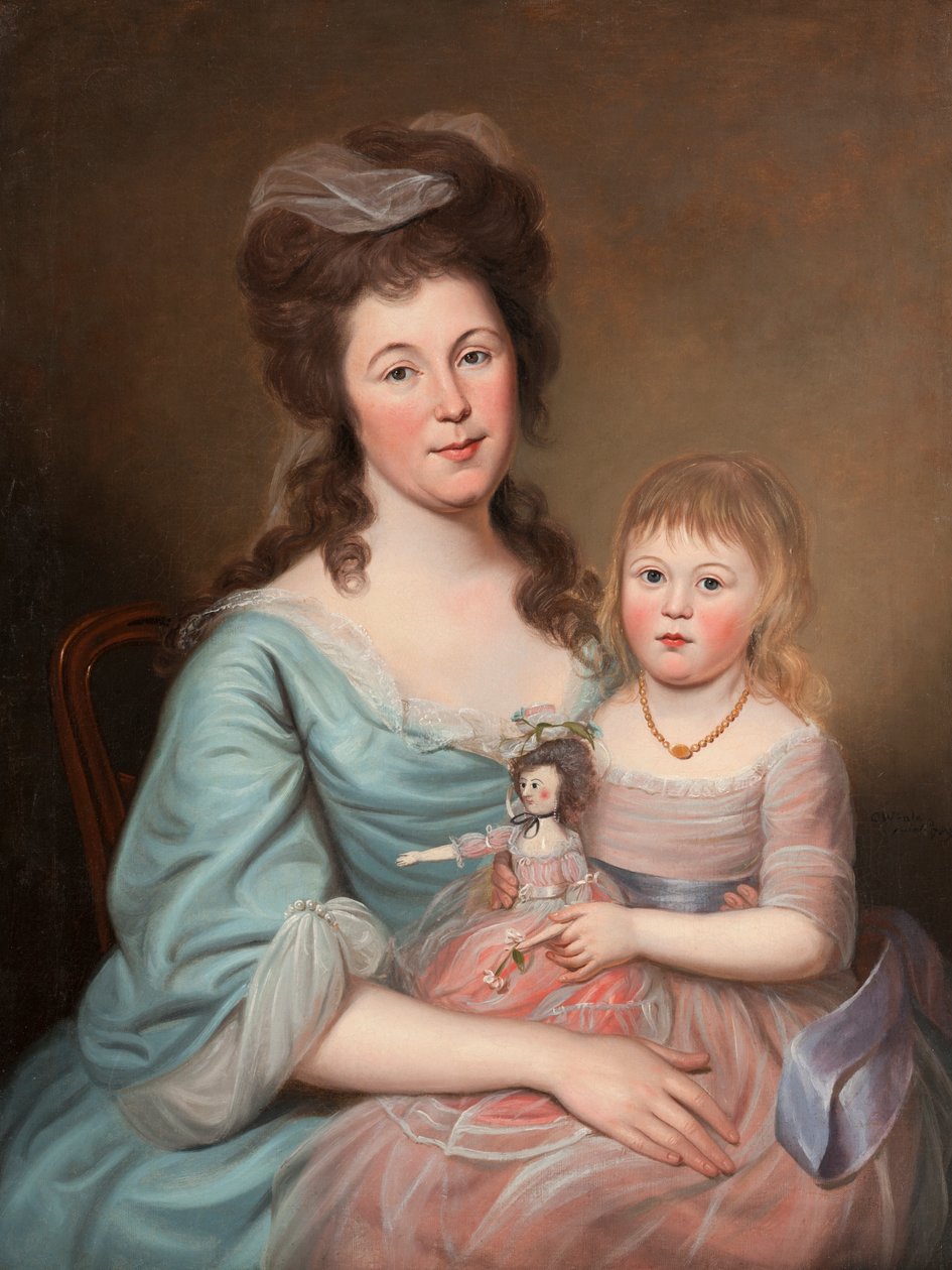 Peggy Sanderson Hughes i jej córka, ok. 1788-89 autorstwa Charles Willson Peale