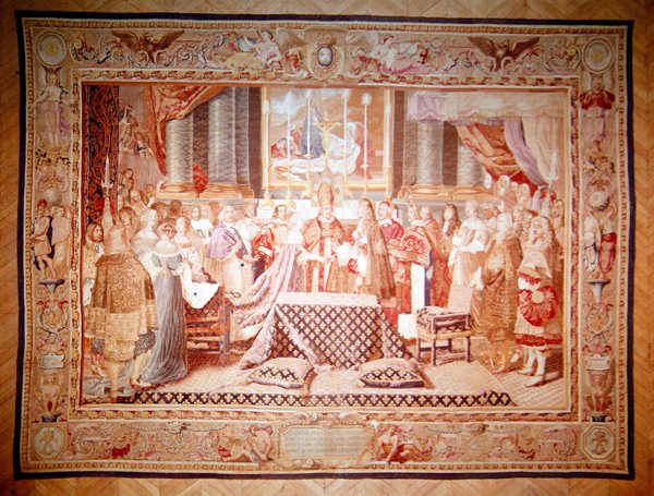 Małżeństwo Ludwika XIV i jego kuzynki Marii Teresy z Hiszpanii autorstwa Charles after Le Brun