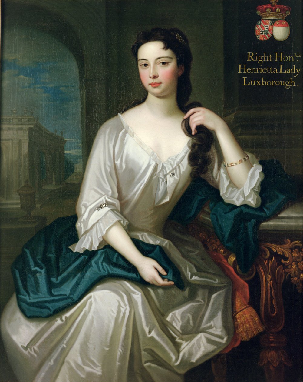 Portret Henrietty, córki Henryka, pierwszego wicehrabiego św. Jana, wyszła za mąż w 1727 r. Robert Knight, w 1745 r. stworzył barona Luxborougha z Shannon autorstwa Charles d Agar