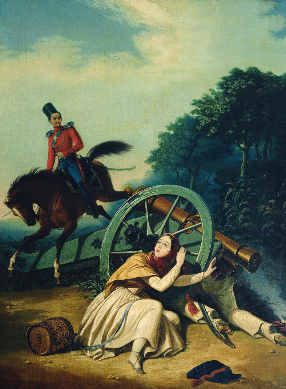 Scena z wojny francusko-rosyjskiej 1812, lata 30. XX wieku autorstwa Charles de Hampeln
