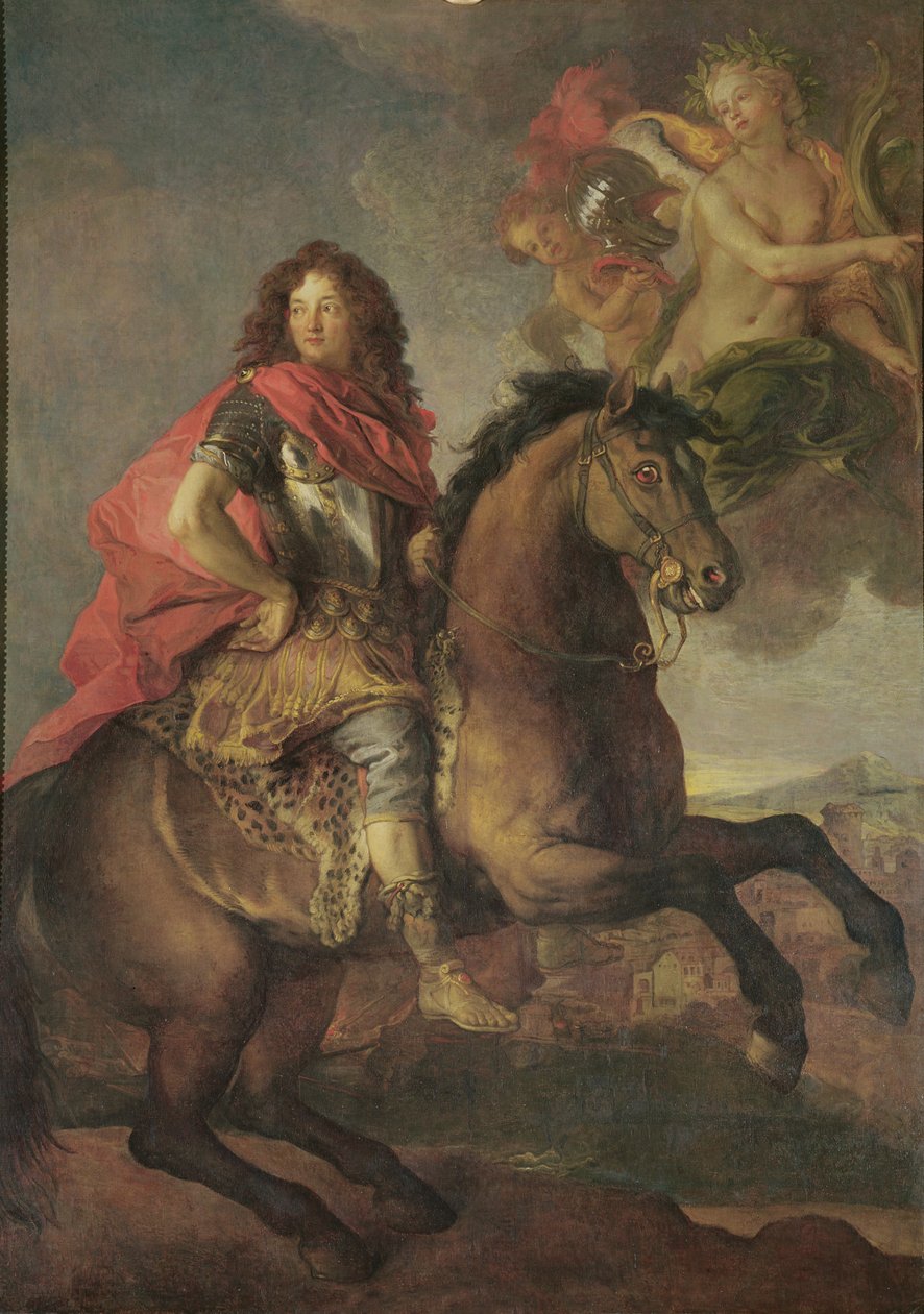 Portret Armanda Jeana Vignerota, księcia de Richelieu podczas oblężenia Castellamare w 1647 r. autorstwa Charles de la Fosse