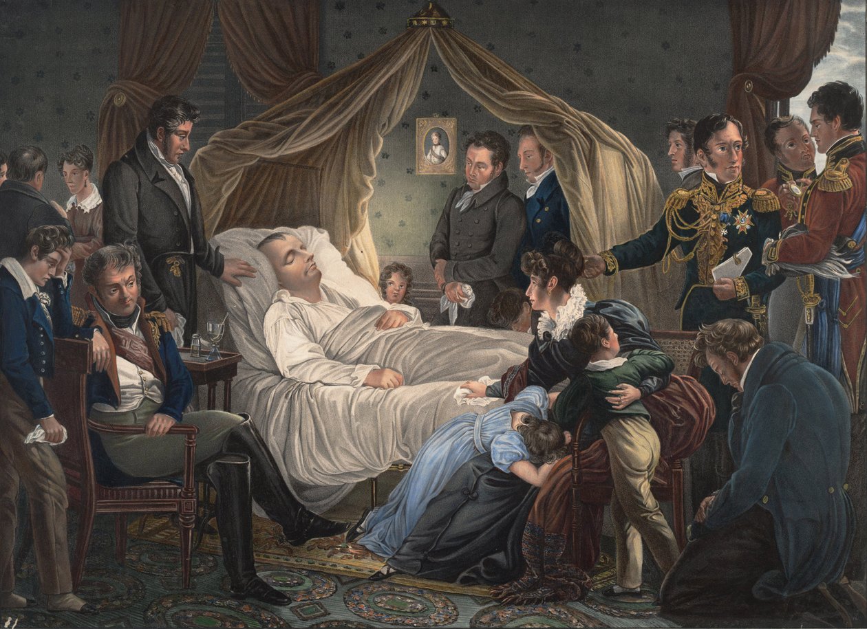 Śmierć Napoleona, 1825 autorstwa Charles de Steuben