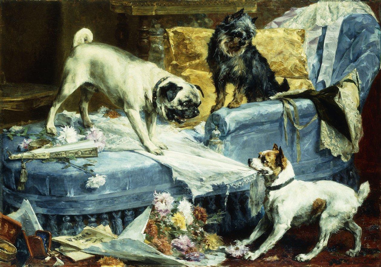 Gra w spustoszenie, 1894 autorstwa Charles van den Eycken