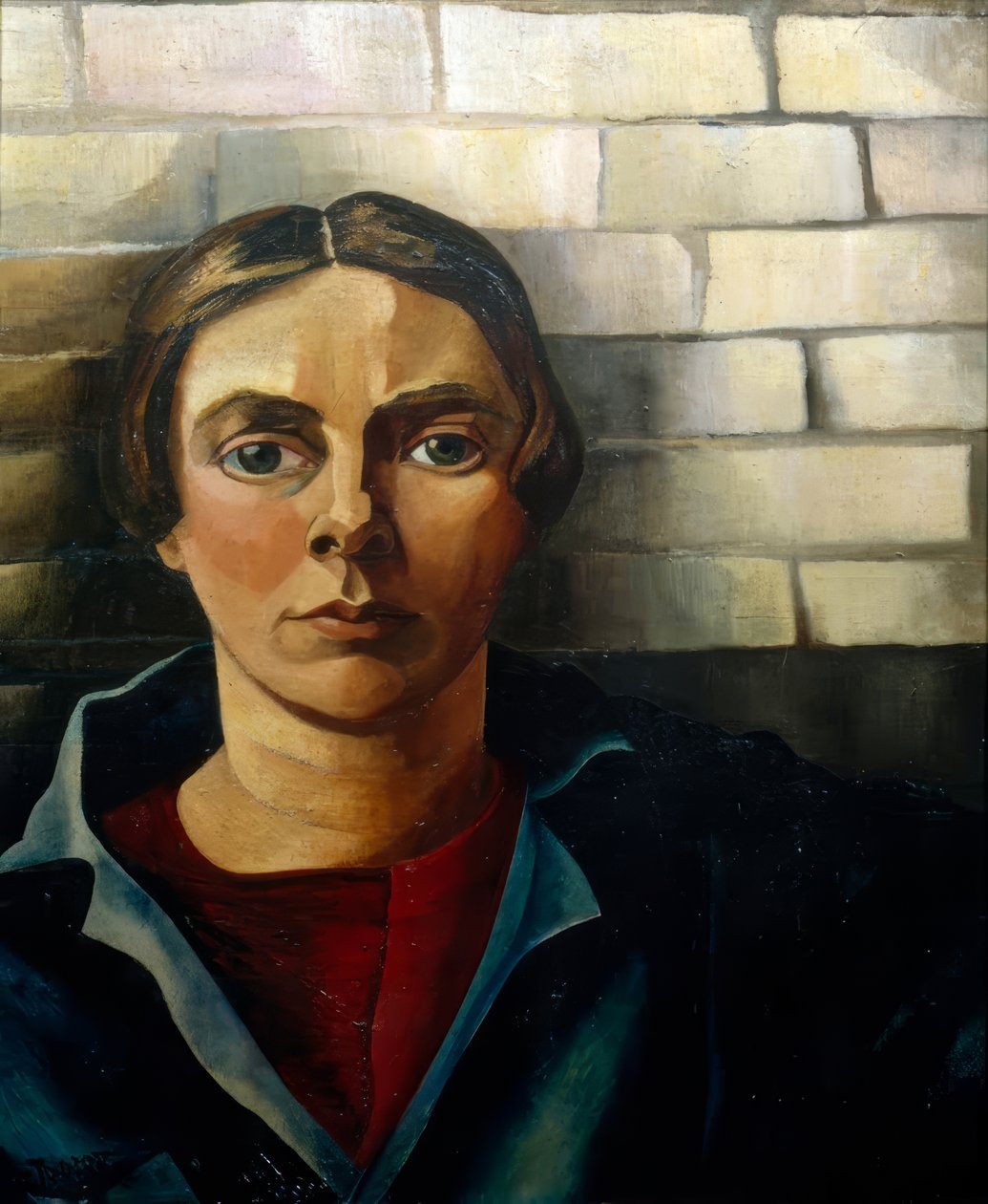 Autoportret przed murem autorstwa Charley Toorop