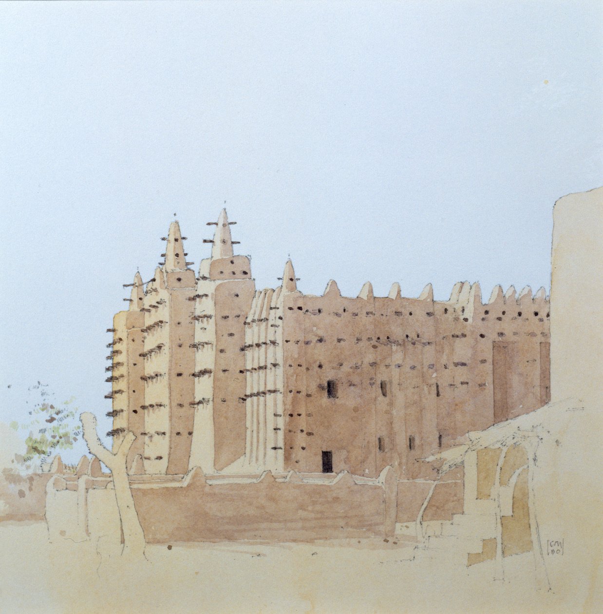 Wielki Meczet Djenne (Mali), wtorek, 2000 autorstwa Charlie Millar