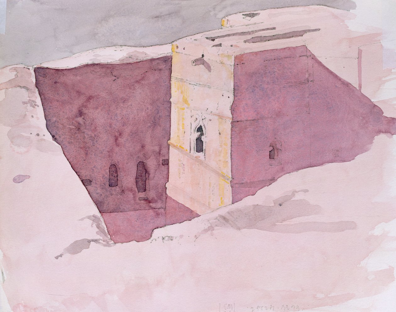 Giorgis Sunset, Lalibela, Etiopia, 1996 (wc na papierze) autorstwa Charlie Millar