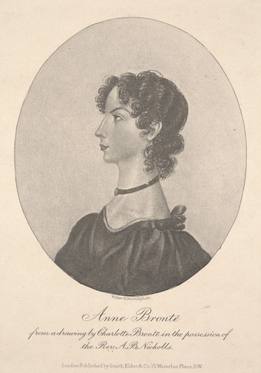 Anne Brontë , grawerowane przez Walkera & Boutall, c.1836-49 (grawerowanie) autorstwa Charlotte Bronte