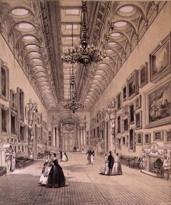 Galeria Obrazów w Pałacu Buckingham, c.1880 (litografia) autorstwa Charlotte Campbell