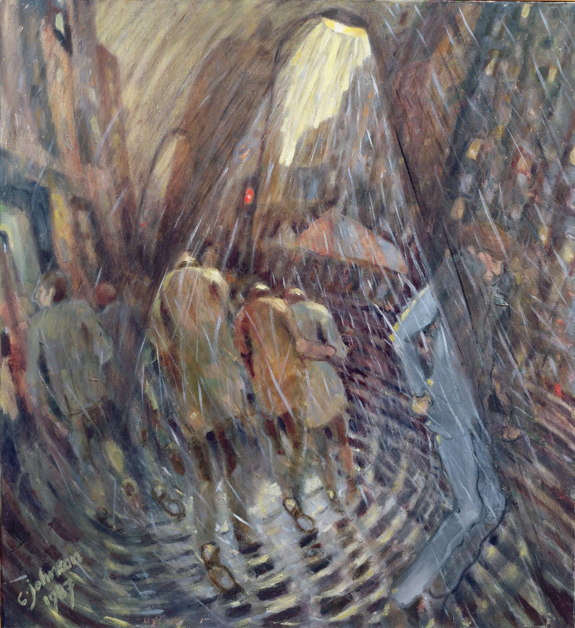 Grad on Sixth Avenue, Nowy Jork, 1987 r. autorstwa Charlotte Johnson Wahl