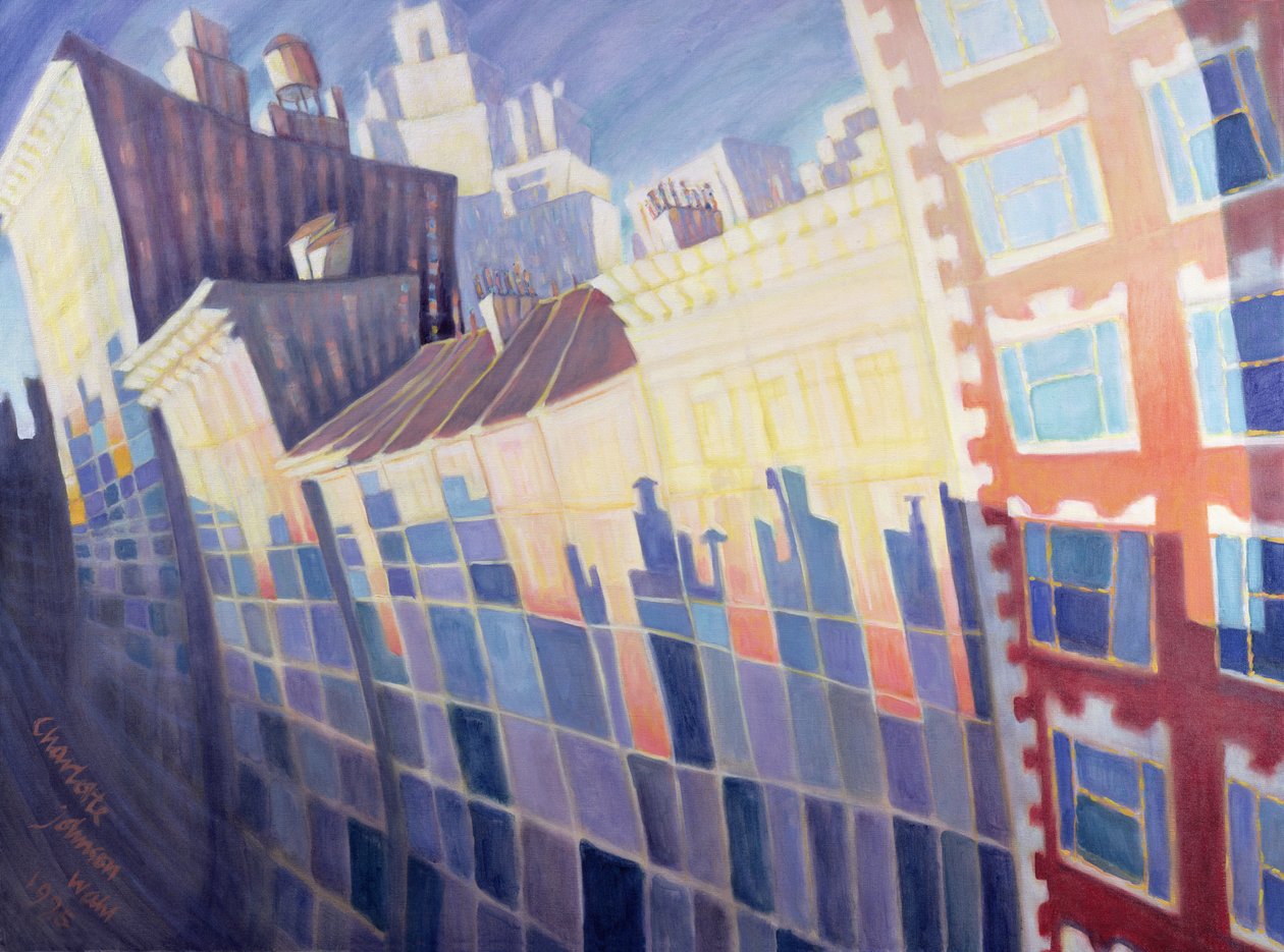 Zachód słońca, Waverly Place, Nowy Jork, 1995 autorstwa Charlotte Johnson Wahl
