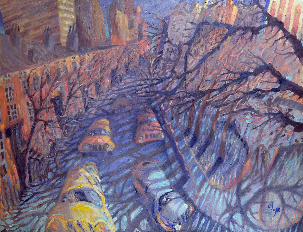 Wiatr na Washington Square, Nowy Jork, 1988 autorstwa Charlotte Johnson Wahl